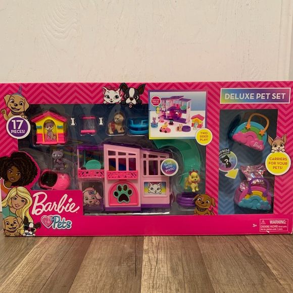 Barbie Toys Barbie Deluxe Pet 5 Piece Set Barbie Pets Pink Dream